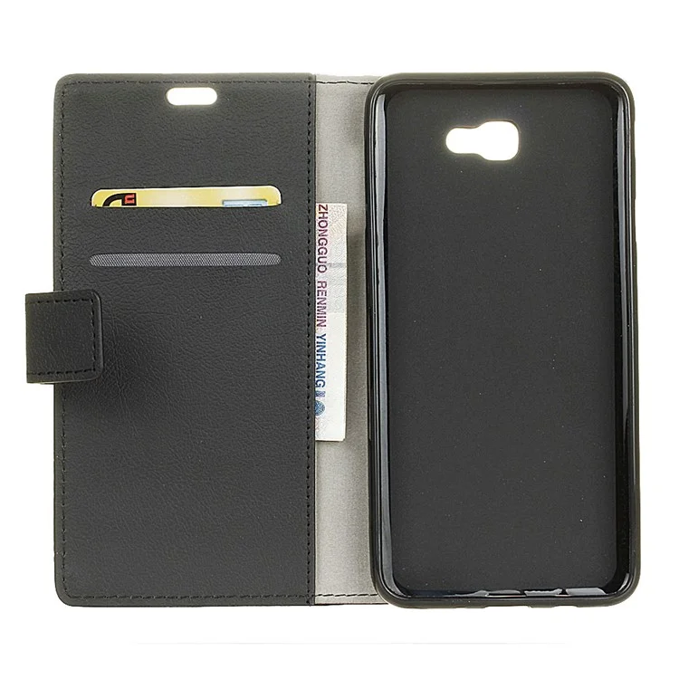 Wallet Stand Flip Leather Phone Case for Samsung Galaxy J7 Prime 2 / J7 Prime (2018) - Black