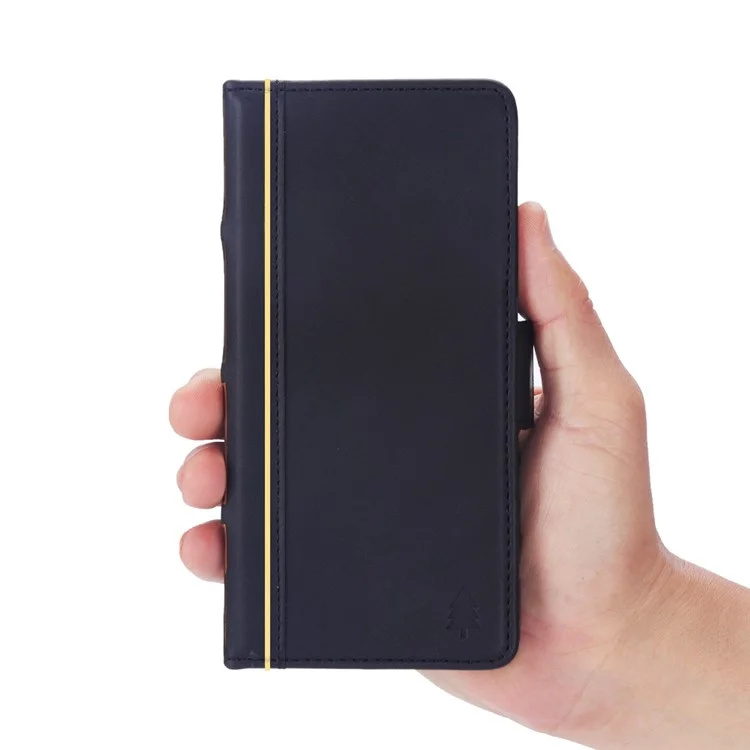 Book Style Removable TPU Back Shell + Leather Wallet Case for Samsung Galaxy S9 SM-G960 - Black