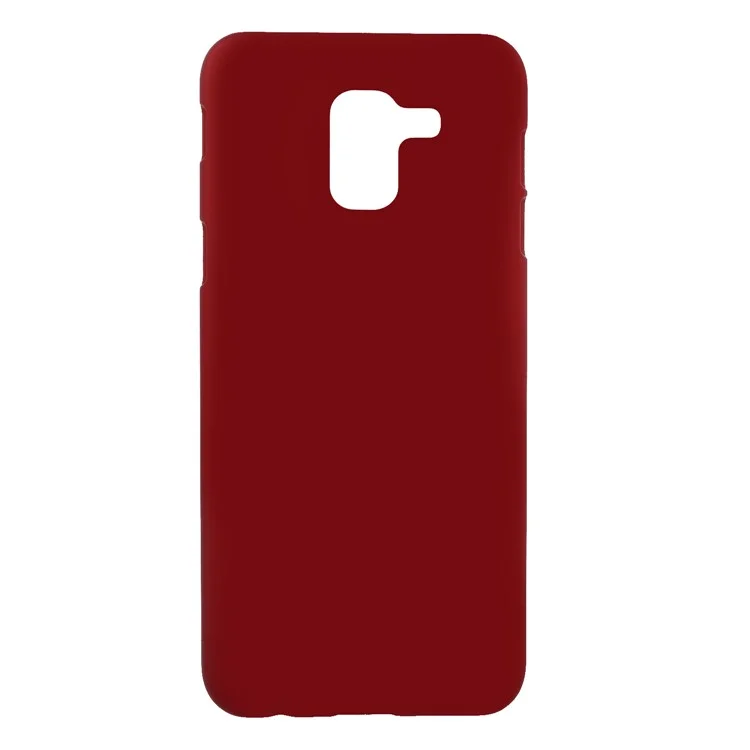 Rubberized Hard Plastic Case for Samsung Galaxy J6 (2018) - Red