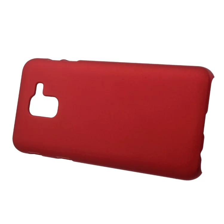 Rubberized Hard Plastic Case for Samsung Galaxy J6 (2018) - Red
