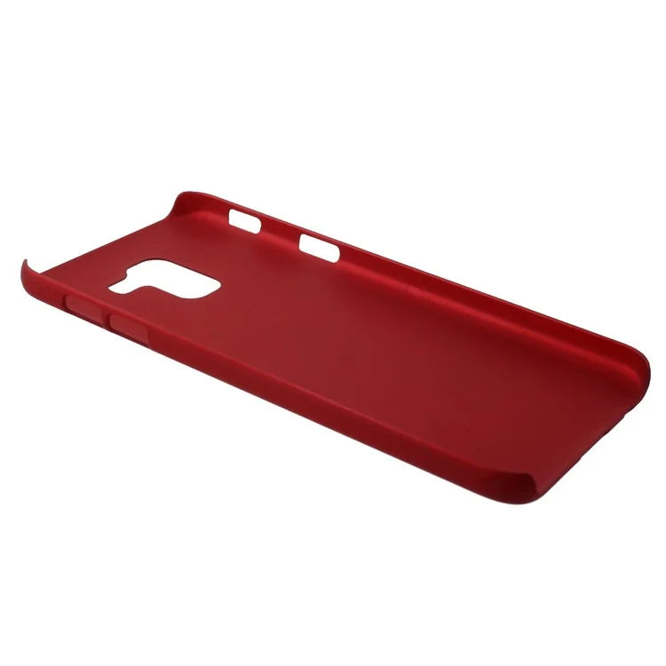 Rubberized Hard Plastic Case for Samsung Galaxy J6 (2018) - Red