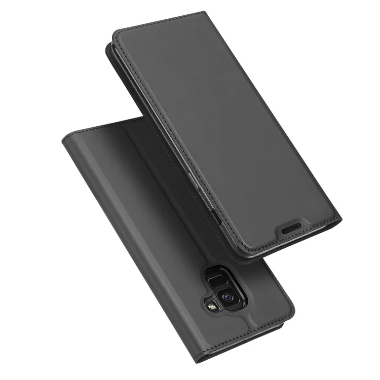 DUX DUCIS Skin Pro Series Flip Leather Case for Samsung Galaxy J6 (2018) - Dark Grey