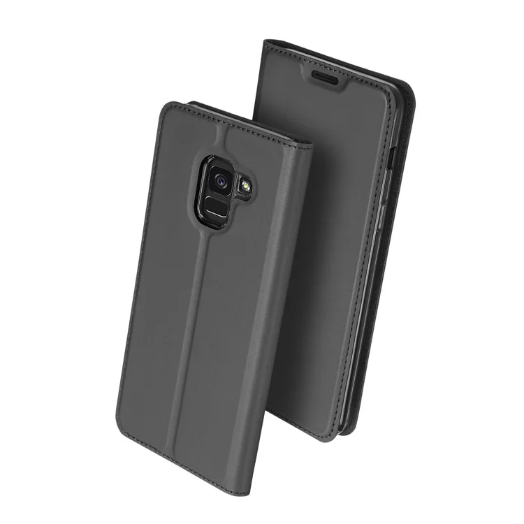 DUX DUCIS Skin Pro Series Flip Leather Case for Samsung Galaxy J6 (2018) - Dark Grey
