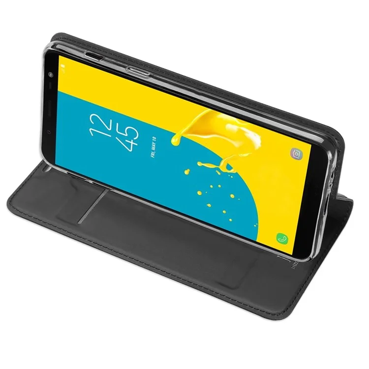 DUX DUCIS Skin Pro Series Flip Leather Case for Samsung Galaxy J6 (2018) - Dark Grey