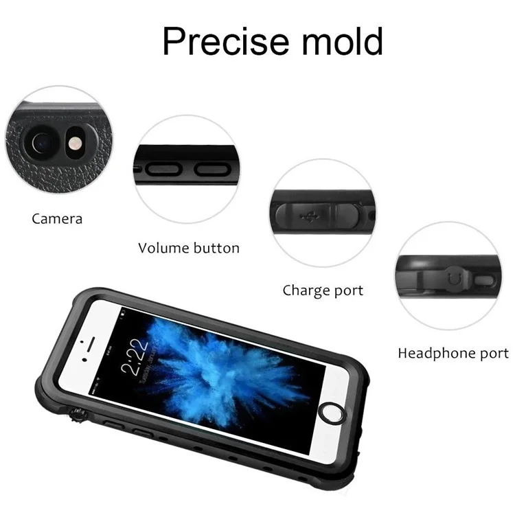 REDPEPPER Dot Series Dustproof Snowproof Waterproof Case for iPhone 6s/6 4.7-inch - Black