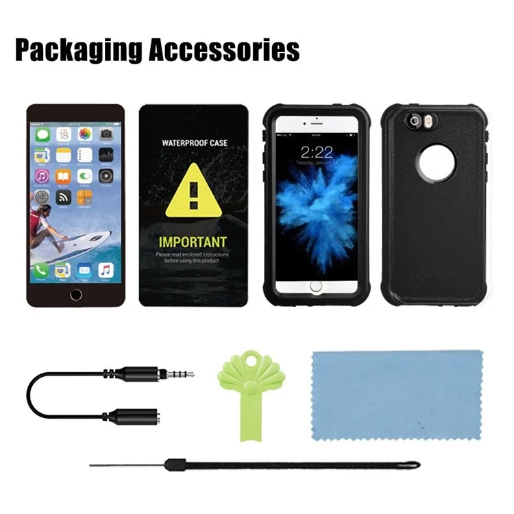 REDPEPPER Dot Series Dustproof Snowproof Waterproof Case for iPhone 6s/6 4.7-inch - Black