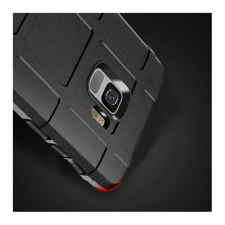 Rugged Shield Series Soft Silicone Shock Absorption Matte Mobile Phone Case Accessory for Samsung Galaxy S9 G960 - Black