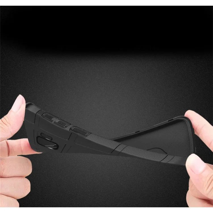Rugged Shield Series Soft Silicone Shock Absorption Matte Mobile Phone Case Accessory for Samsung Galaxy S9 G960 - Black