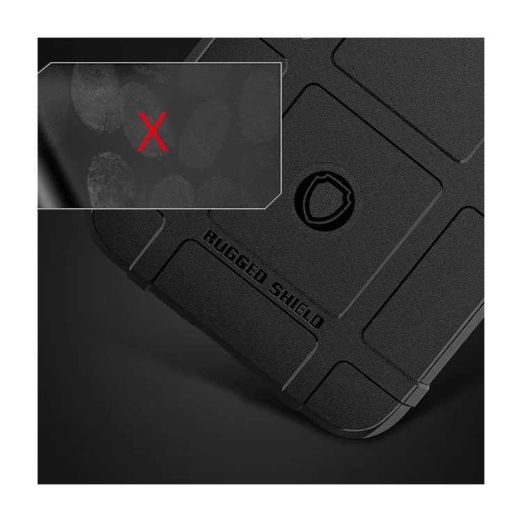 Rugged Shield Series Soft Silicone Shock Absorption Matte Mobile Phone Case Accessory for Samsung Galaxy S9 G960 - Black