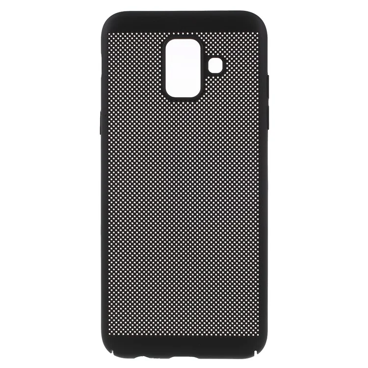 Hollow Mesh Hard Plastic Case for Samsung Galaxy A6 (2018) - Black