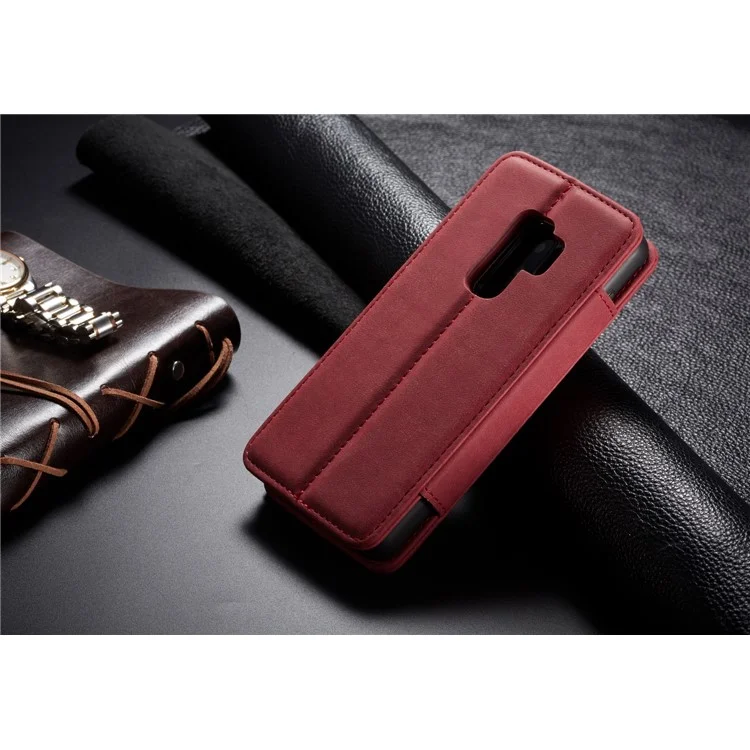 CASEME H2 Han Series Detachable 2-in-1 Leather Phone Case Stand for Samsung Galaxy S9+ SM-G965 - Red