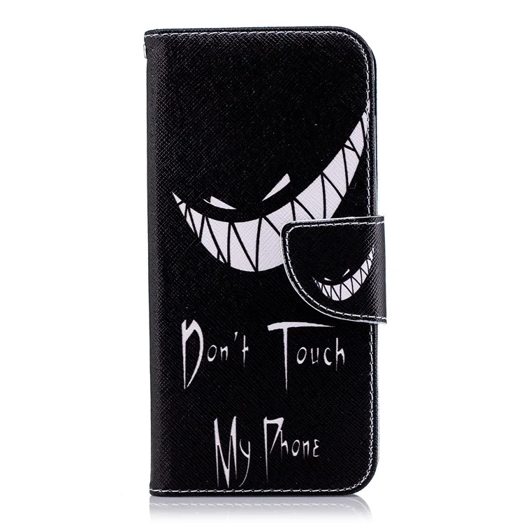 Pattern Printing Willet Cuero Magnetic Case Para Samsung Galaxy J6 (2018) - no Toque mi Teléfono