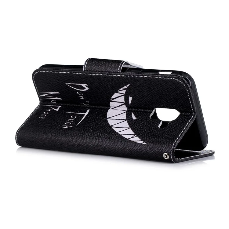 Pattern Printing Willet Cuero Magnetic Case Para Samsung Galaxy J6 (2018) - no Toque mi Teléfono