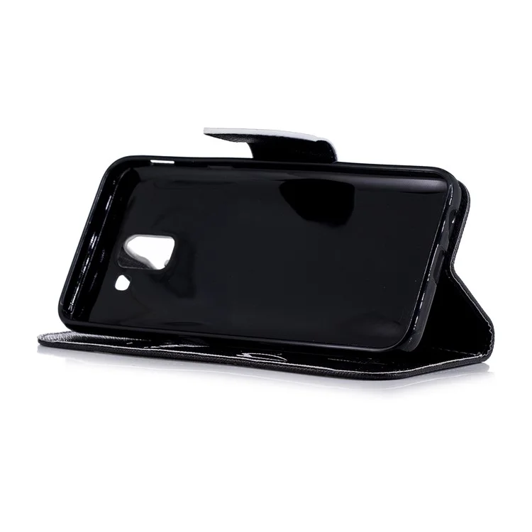 Pattern Printing Willet Cuero Magnetic Case Para Samsung Galaxy J6 (2018) - no Toque mi Teléfono