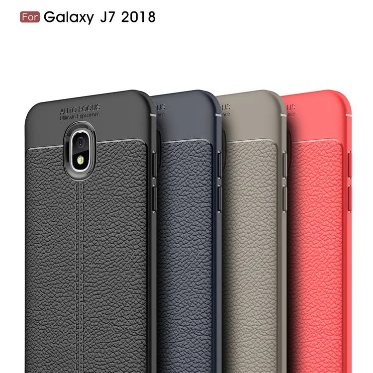 Litchi Texture TPU Case for Samsung Galaxy J7 (2018) J737 - Black