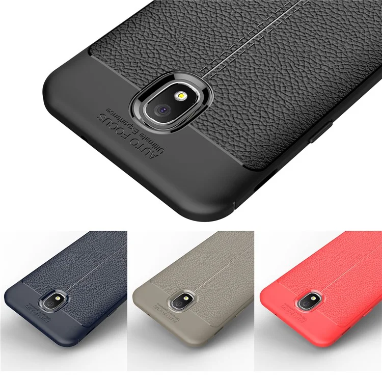 Litchi Texture TPU Case for Samsung Galaxy J7 (2018) J737 - Black