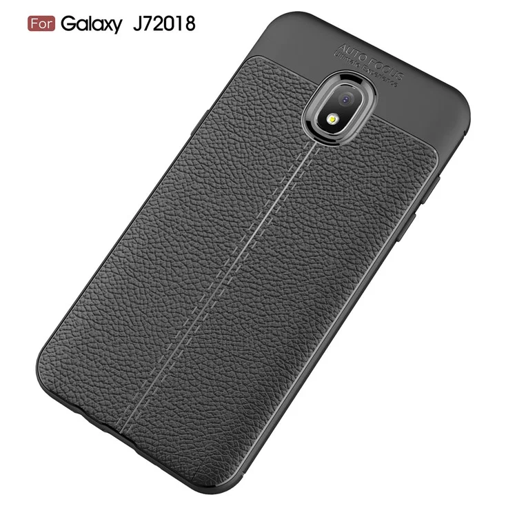 Litchi Texture TPU Case for Samsung Galaxy J7 (2018) J737 - Black