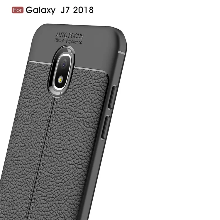 Litchi Texture TPU Case for Samsung Galaxy J7 (2018) J737 - Black