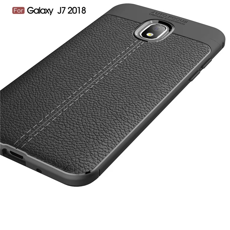 Litchi Texture TPU Case for Samsung Galaxy J7 (2018) J737 - Black