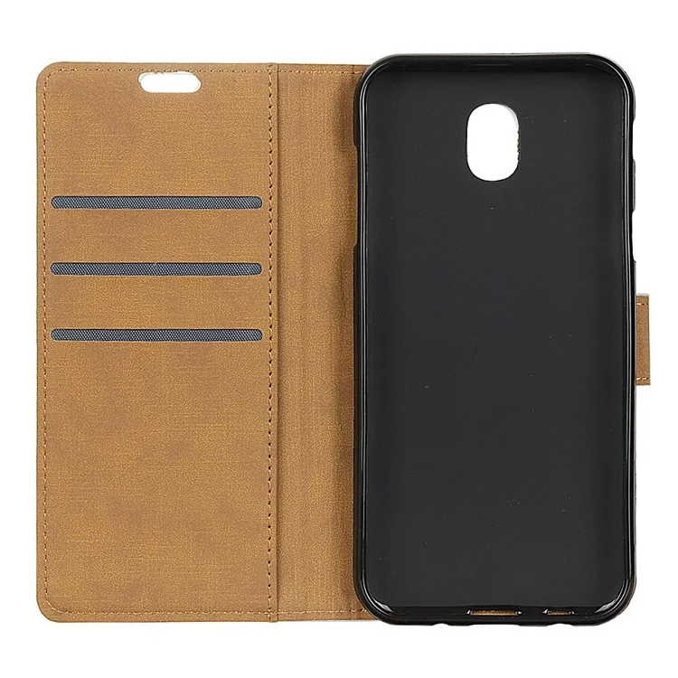 Wallet Leather Stand Case for Samsung Galaxy J3 (2018) / J3 Star - Black