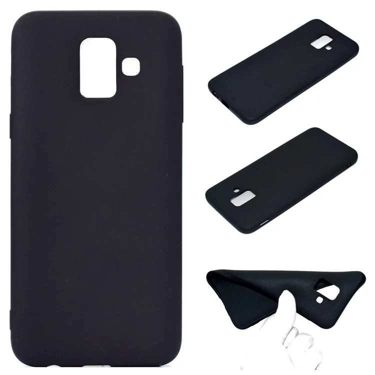 Case Soft Matte TPU Pour Samsung Galaxy A6 (2018) - le Noir