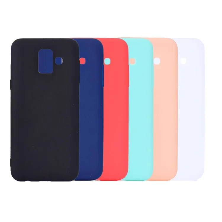 Case Soft Matte TPU Pour Samsung Galaxy A6 (2018) - le Noir