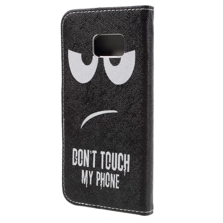 Wallet Leather Stand Case for Samsung Galaxy S7 G930 - Do not Touch My Phone