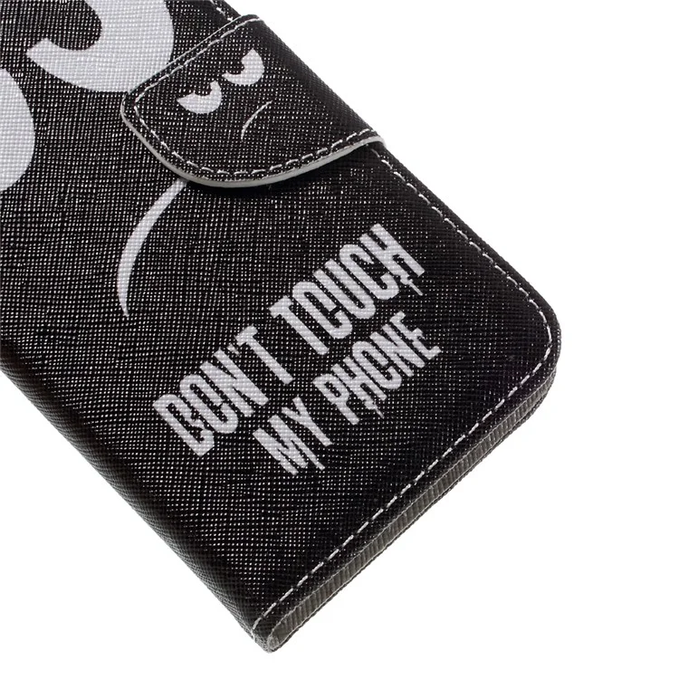 Wallet Leather Stand Case for Samsung Galaxy S7 G930 - Do not Touch My Phone