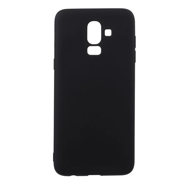 Matte Anti-fingerprint TPU Phone Case for Samsung Galaxy J8 (2018) - Black