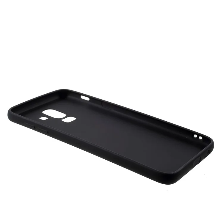 Matte Anti-fingerprint TPU Phone Case for Samsung Galaxy J8 (2018) - Black
