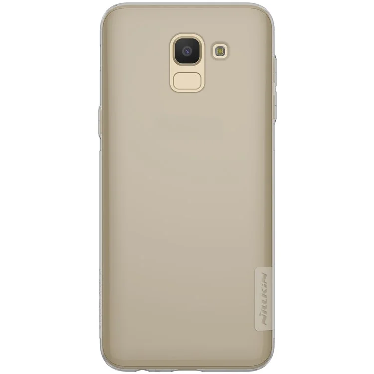NILLKIN Nature 0.6mm Soft TPU Protective Phone Accessory Case for Samsung Galaxy J6 (2018) - Grey