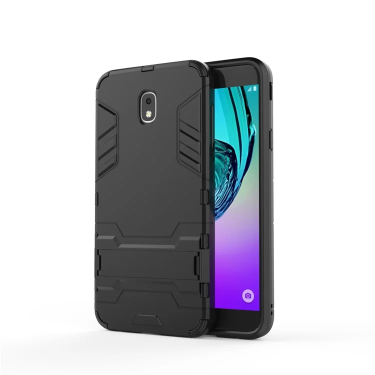 Cool Guard Kickstand PC TPU Hybrid Case for Samsung Galaxy J7 (2018) J737 - Black