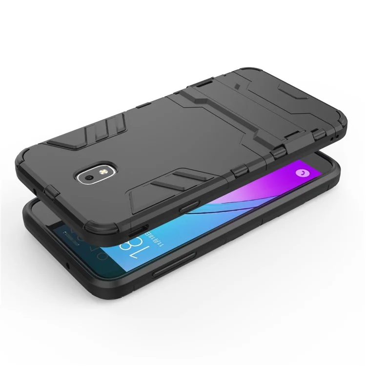 Cool Guard Kickstand PC TPU Hybrid Case for Samsung Galaxy J7 (2018) J737 - Black