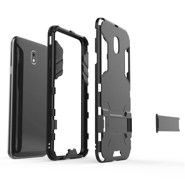 Cool Guard Kickstand PC TPU Hybrid Case for Samsung Galaxy J7 (2018) J737 - Black