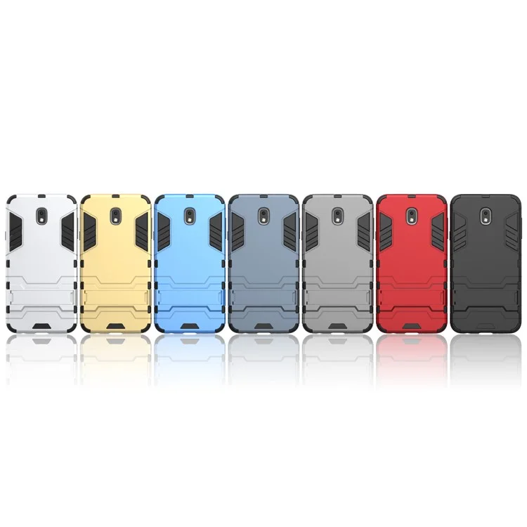 Cool Guard Kickstand PC TPU Hybrid Case for Samsung Galaxy J7 (2018) J737 - Black