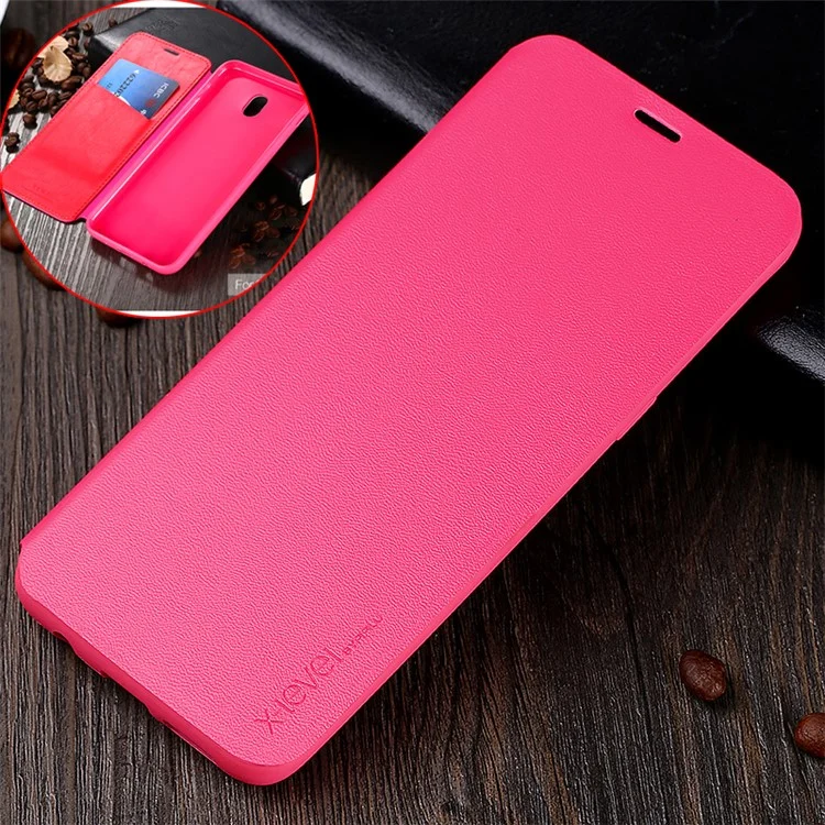 X-LEVEL Card Holder Leather Case for Samsung Galaxy J5 (2017) EU Version / J5 Pro (2017) - Rose