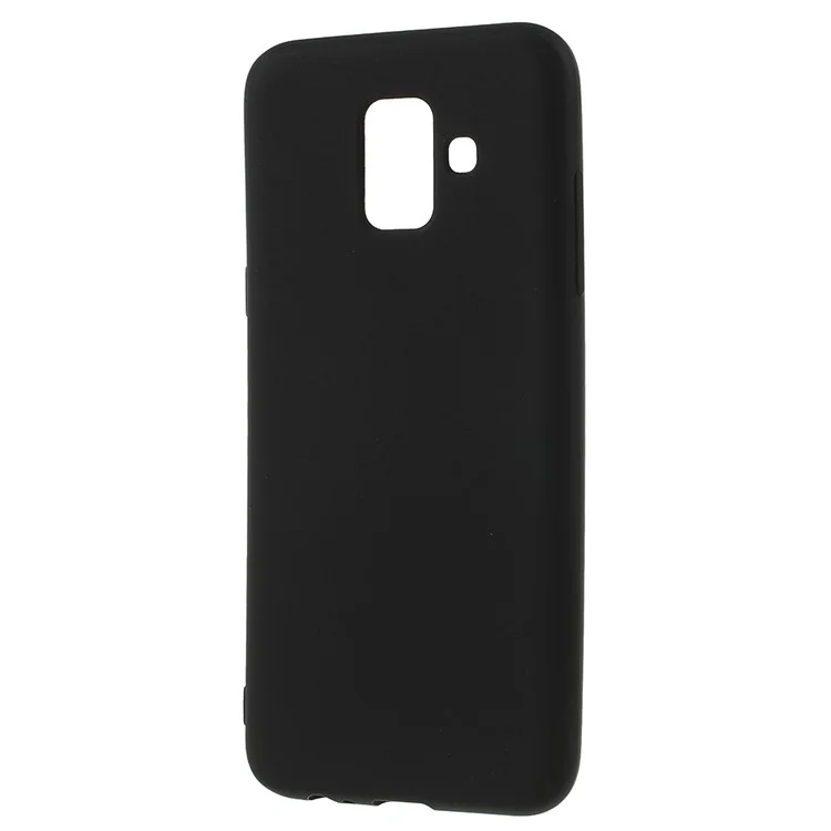 Matte Anti-fingerprint TPU Protection Phone Case for Samsung Galaxy A6 (2018) - Black