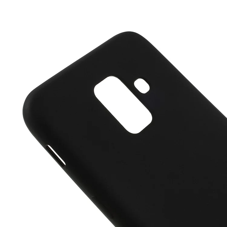 Matte Anti-fingerprint TPU Protection Phone Case for Samsung Galaxy A6 (2018) - Black