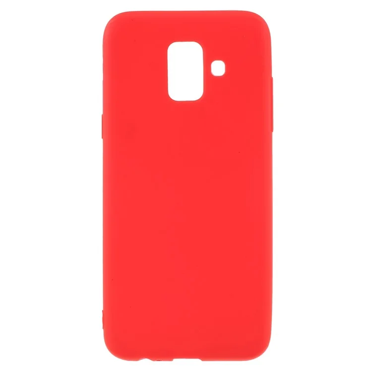 Matte Anti-fingerprint TPU Protection Phone Shell for Samsung Galaxy A6 (2018) - Red