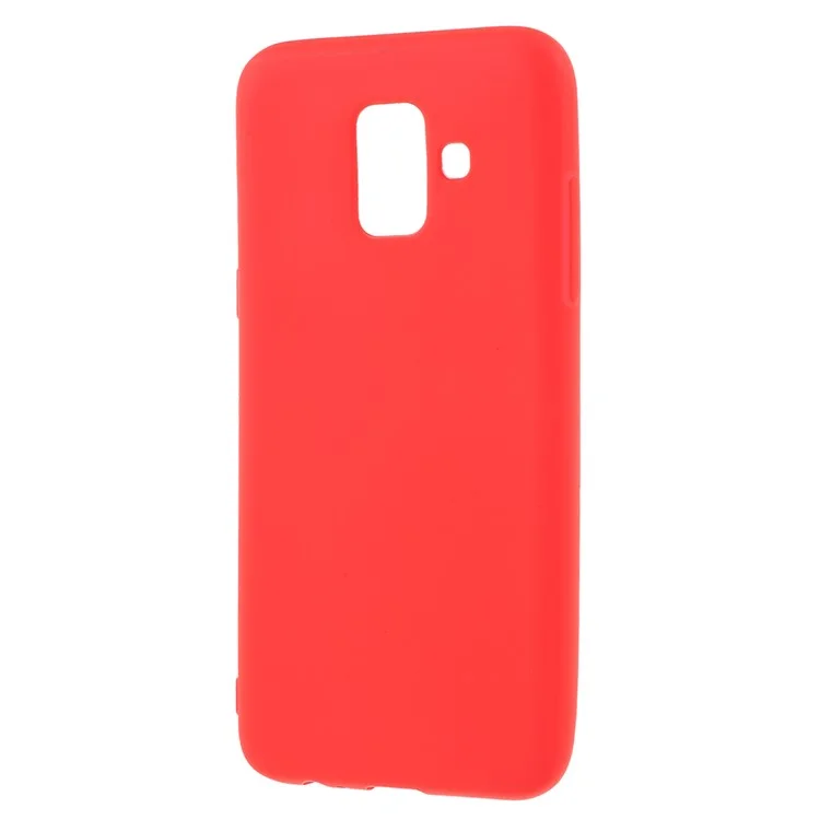 Matte Anti-fingerprint TPU Protection Phone Shell for Samsung Galaxy A6 (2018) - Red