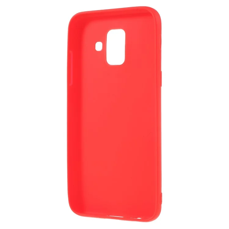 Matte Anti-fingerprint TPU Protection Phone Shell for Samsung Galaxy A6 (2018) - Red