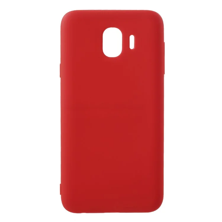 Solid Color Matte Soft TPU Phone Case for Samsung Galaxy J4 (2018) - Red