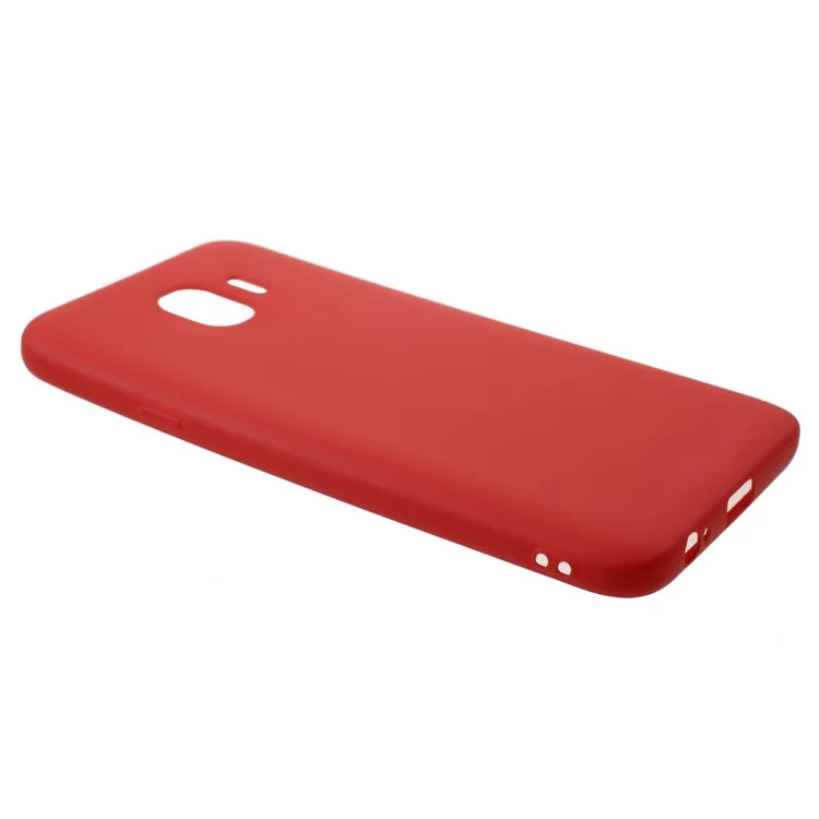 Solid Color Matte Soft TPU Phone Case for Samsung Galaxy J4 (2018) - Red