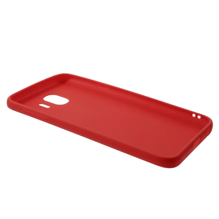 Solid Color Matte Soft TPU Phone Case for Samsung Galaxy J4 (2018) - Red