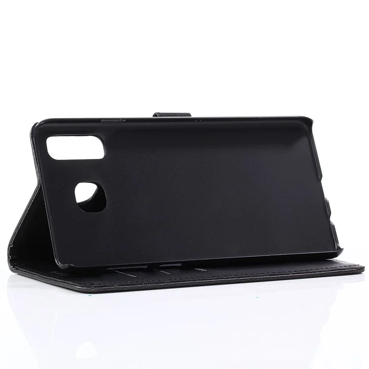 Crazy Horse Texture Retro Style Leather Wallet Case for Samsung Galaxy A8 Star / A9 Star (China) - Black