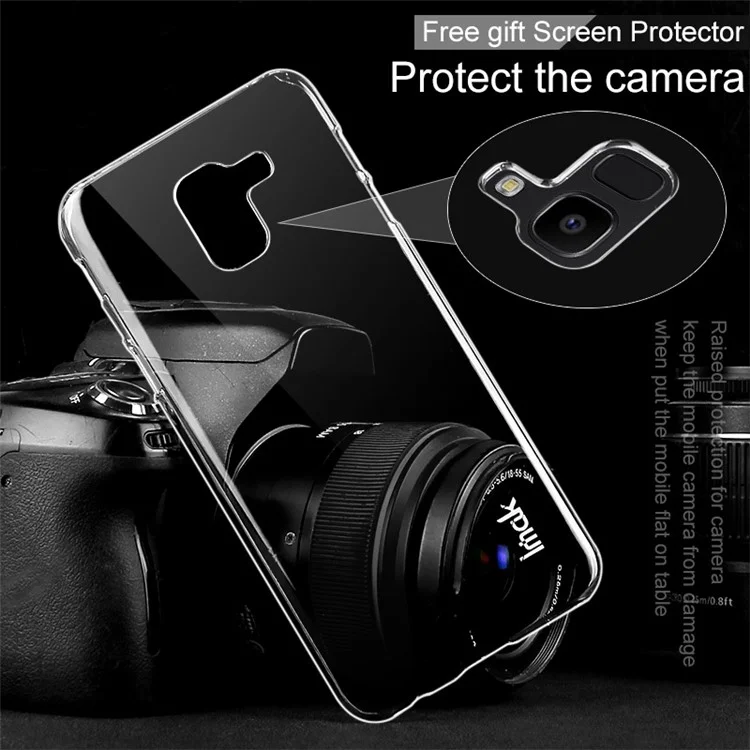 IMAK Crystal Case II Scratch-resistant PC Case + Protector Film for Samsung Galaxy J6 (2018) J600F J600G