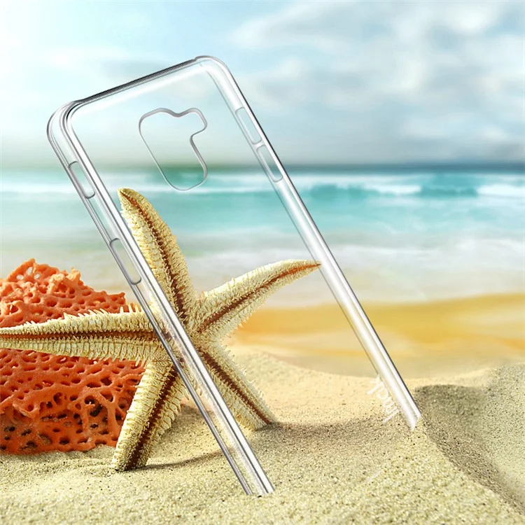 IMAK Crystal Case II Scratch-resistant PC Case + Protector Film for Samsung Galaxy J6 (2018) J600F J600G