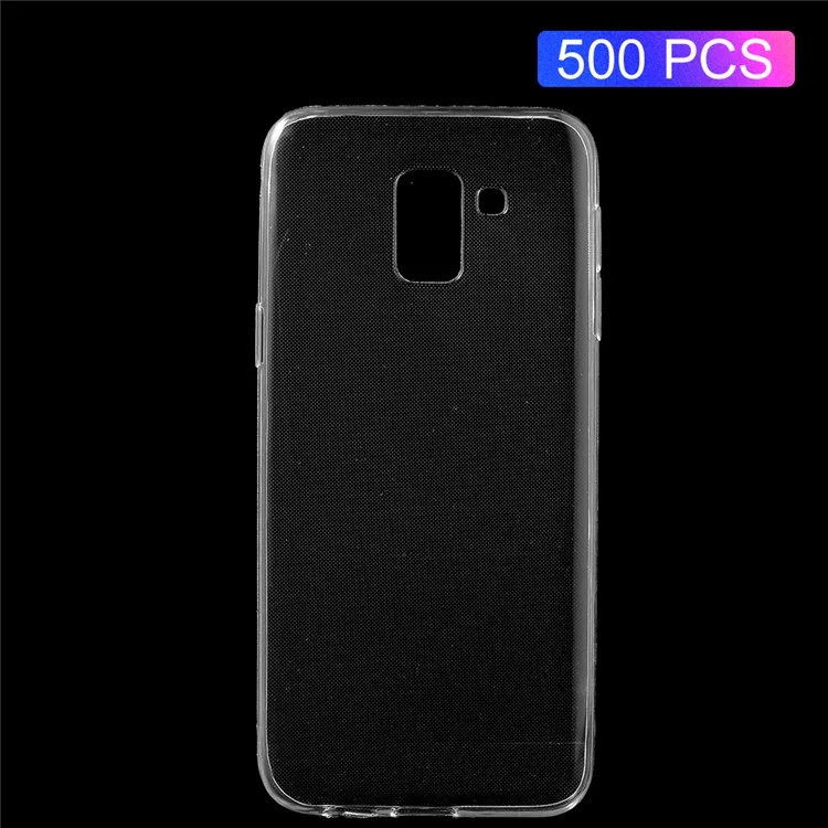 500PCS/Pack Ultra Thin Clear Soft TPU Cell Phone Case Cover for Samsung Galaxy J6 (2018)