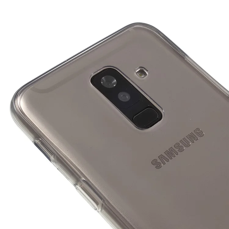 Two Pieces Front + Back TPU Case for Samsung Galaxy A6 Plus (2018) / A9 Star Lite - Grey