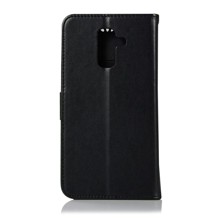 Imprinted Dream Catcher Owl Pattern PU Leather Case for Samsung Galaxy A6+ (2018) / A9 Star Lite - Black